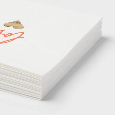 Valentine's Day 30ct Love Beverage Napkins - Spritz