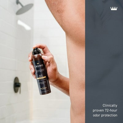 Cremo Deodorizing Body Spray - Palo Santo - 3.5 fl oz: Whole Body, Cardamom Scent, Body Sprays