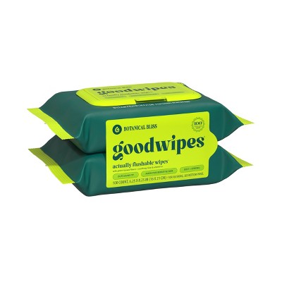 Goodwipes Flushable Personal Wipes - Botanical Bliss - 50ct/2pk