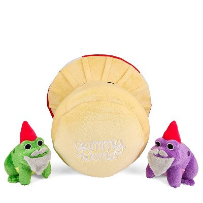 NECA Interactive Mushroom with Frog Gnomes by Kidrobot 13" Plush