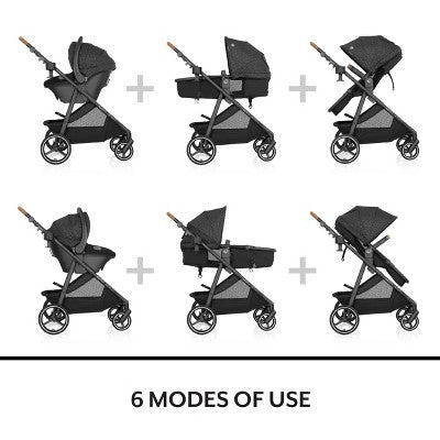 Evenflo Shyft Intuiti Travel System Featuring Revolve180 LiteMax NXT - Black Shale (LOCAL PICKUP ONLY)