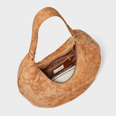 Oversized Crescent Shoulder Bag - Universal Thread Brown