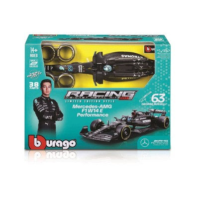 Maisto 2023 Race Mercedes W14 Model Kit with Helmet 1:24 Scale