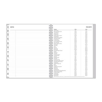 BlueSky 2025 Weekly/Monthly Planner 11.18"x9.37" Wirebound Gray Arrows: Adult Stationery, Paper, Tabs, 8.5x11 Inches