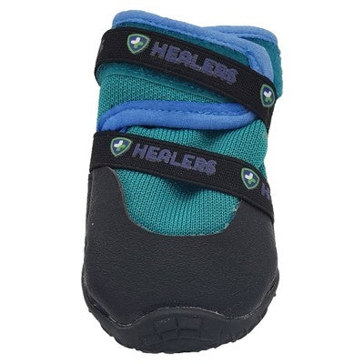 Healers Urban Walker Dog Boots - L/M - Teal: Pet Footwear, Polyester, Medium/Large, 2-Pack