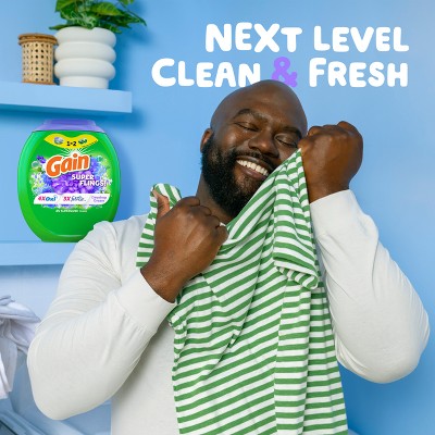 Gain Flings Dewdrop Dream HE Compatible Relax Laundry Detergent Soap Pacs - 45ct