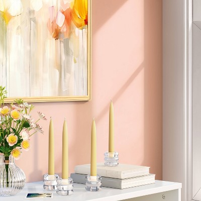 4pk Bubble Glass Taper Candle Holder Clear - Room Essentials
