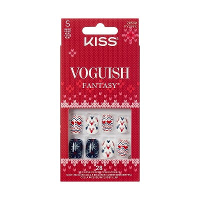 Kiss Nails Voguish Fantasy Fake Nails - Snow Much Fun - 33ct