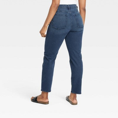 Women's Mid-Rise 80's Slim Fit Jeans - Universal Thread Dark Wash 4