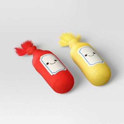 Americana Ketchup and Mustard Dog Plush Set - 2pcs - Sun Squad