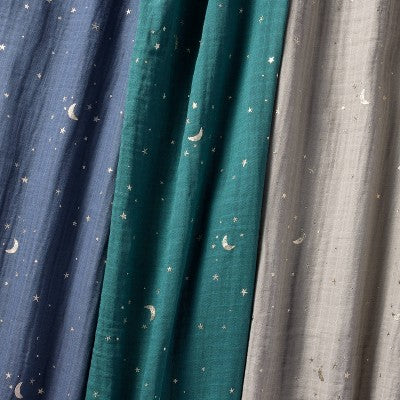 Muslin Swaddle Baby Blanket - Cool Metallic - 3pk - Cloud Island