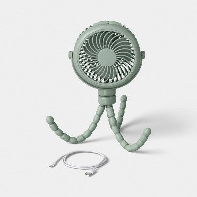 Tripod Flexible Portable Fan Green - Dealworthy