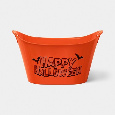 3L Plastic 'Happy Halloween' Beverage Tub Orange - Hyde and EEK! Boutique