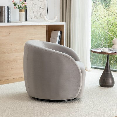 SEYNAR Modern Glam Velvet Upholstered 360 Degree Swivel Accent Armchair (LOCAL PICKUP ONLY)