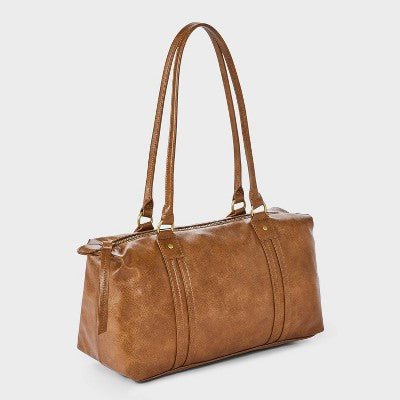 Faux Leather Distressed Satchel Bag - Universal Thread Copper