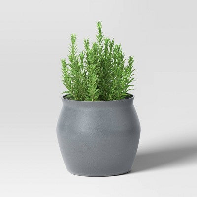 Speckled Composite Indoor Outdoor Planter Pot 16"x16"x14" Charcoal Gray - Threshold