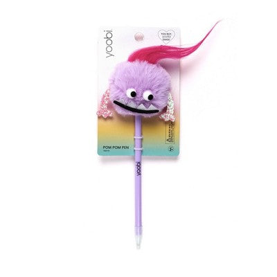 Yoobi Novelty Pom Pom Pen Lilac Monster