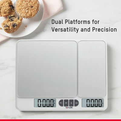 Taylor 11lb Dual Platform Digital Kitchen Food Scale