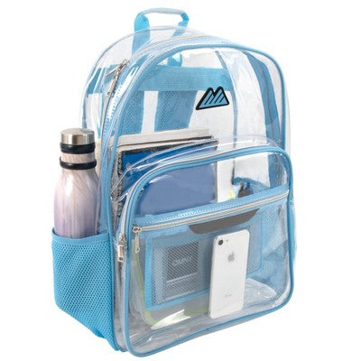 Summit Ridge Clear Backpack - Light Blue: School Bag for Preschool & Elementary