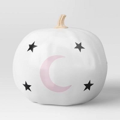 Wonder Painted Pumpkins Moon and Stars Figurine - Hyde and EEK! Boutique Off-White