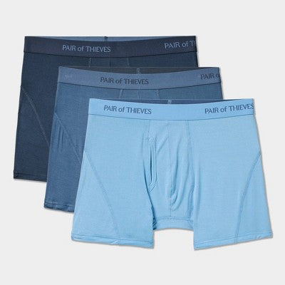 Pair of Thieves Men's Rayon Made From Bamboo 3pk Boxer Briefs - Dark Navy S