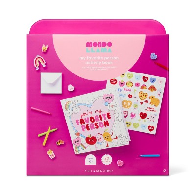 Valentine's Craft Favorite Person Keepsake Book Coloring Kit - Mondo Llama
