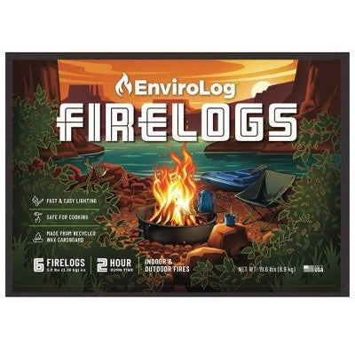Enviro-Log 6pk Firelogs 19.6lbs Fire Starter (LOCAL PICKUP ONLY)