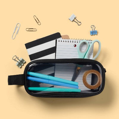 Clear Plastic Pencil Pouch Black - up&up