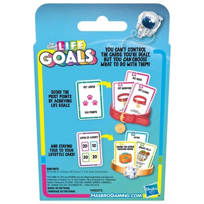 Hasbro Life Goals Card Game