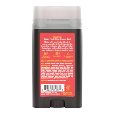 Every Man Jack Limited Edition Full Court Collection Aluminum-Free Men's Deodorant - Buzzer Beater Cedar - 3oz: Paraben-Free, Phthalate-Free