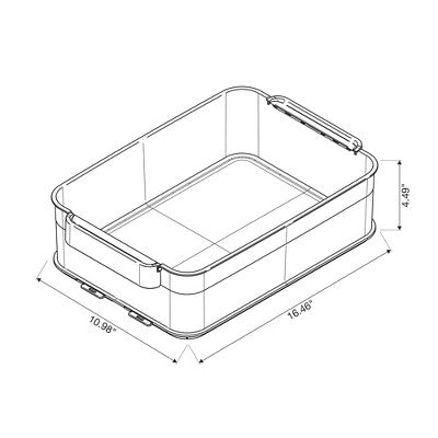 Click in Place 10qt Clear Plastic Storage Bin with White Latch for Home and Office Organization - Brightroom?