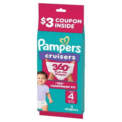 Pampers Cruisers 360 Trial Pack Disposable Diapers - Size 4 - 3ct