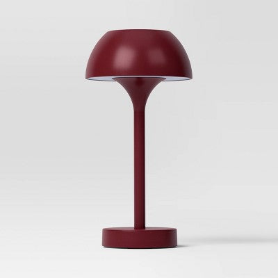 Solar and Rechargeable USB LED Outdoor Table Lamp Maroon - Threshold
