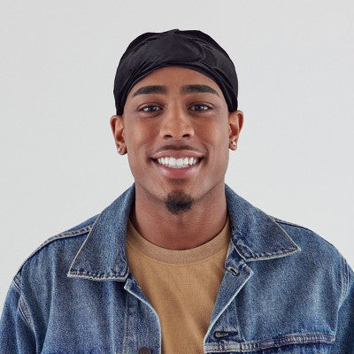 KISS Products Colors & Care Luxe Velvet Durag Compress-Rag - Black