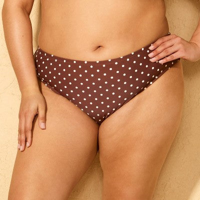 Women's Mid-Rise High Leg Cheeky Coverage Bikini Bottom X(14-16)