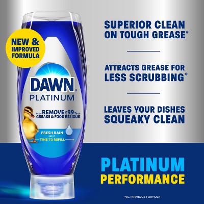 Dawn Platinum Ez Squeeze Liquid Dish Soap Fresh Rain - 24 fl oz