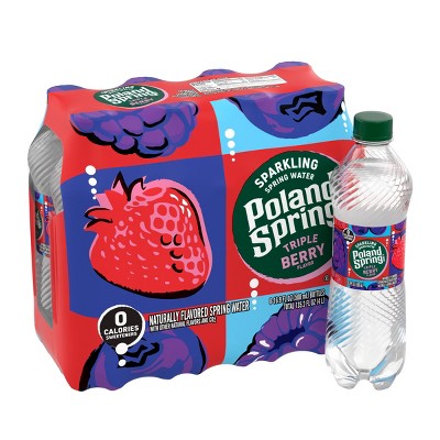 Poland Spring Triple Berry Flavored Sparkling Water - 8pk/16.9 fl oz Bottles