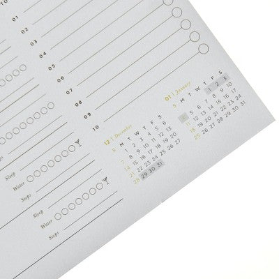 russell+hazel 8"x10" 2025-2026 Consciously Curated Desk Calendar Ivory
