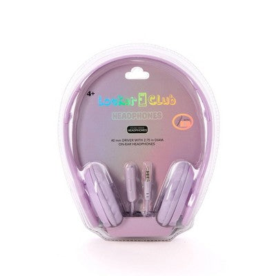 Locker Club Kids' 16L Nylon Backpack with Headphone Pencil Pouch - Lavender: Lightweight School Bag