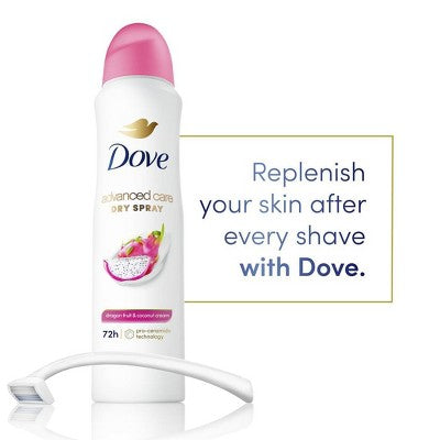 Dove Beauty Advanced Care 72-Hour Dry Spray Deodorant Dragon Fruit and Coconut Cream - 3.8oz