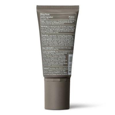 Papatui Men's Broad Spectrum Sunscreen SPF 30 Daily Facial Moisturizer with Zinc Oxide - 2.5oz: Unscented, Mineral Sunscreen Cream