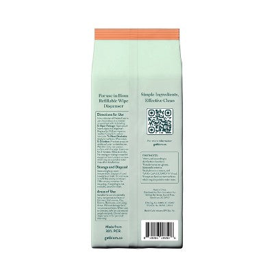 Biom Plastic Free Plant Based Disinfecting Wipes - Fresh Citrus - 60ct: Ammonia-Free, Aluminum-Free, Paraben-Free
