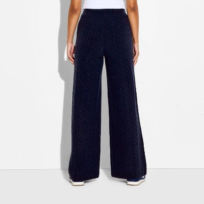Women's Mid-Rise Cable Sweater Pants - Wild Fable XS