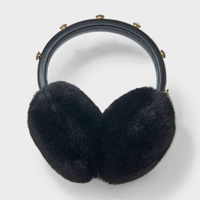 Embellished Headband Earmuff - A New Day Black