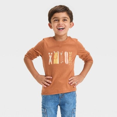 Toddler Boys' Ski and Snowboard T-Shirt Cat & Jack Orange 2T