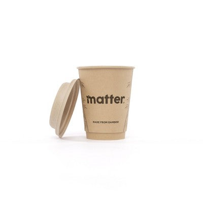 Matter Compostable Hot Disposable Cup with Lid - 12oz/10ct