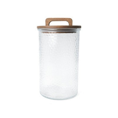 Tall Hammered Cannister Clear - Bullseye's Playground