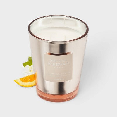 20oz Metallic Jar Candle Petitgrain Canyon - Threshold