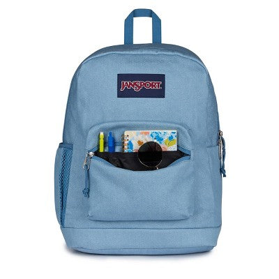 JanSport Cross Town Plus Remix 17" Backpack - Light Blue: High School Abstract Bookbag