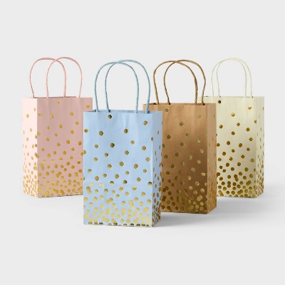 4pk Jr. Tote Bag Assorted with Gold Foil - Spritz